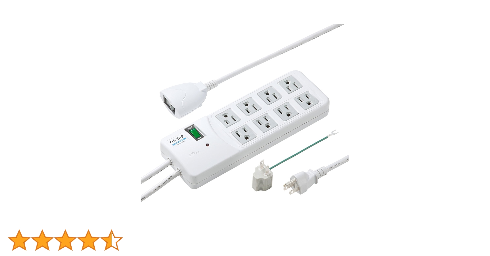 Amazon.co.jp: サンワサプライ 雷ガードタップ 3P・8個口 TAP-SP308